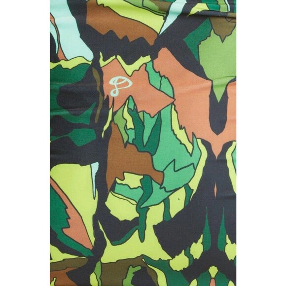 DUNDAS Gala Ruched One Shoulder Cutout Jersey dress Jungle Camo IT 46 US 10 - Picture 9 of 16